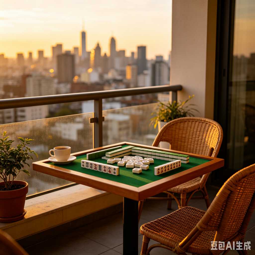 printed logo mahjong set